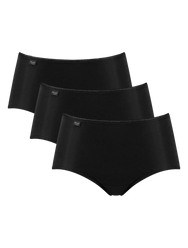 Zwart | pack | Overzicht 3-pack, zwart – Sloggi 3-pack dames midi heupslips microfiber - 24/7