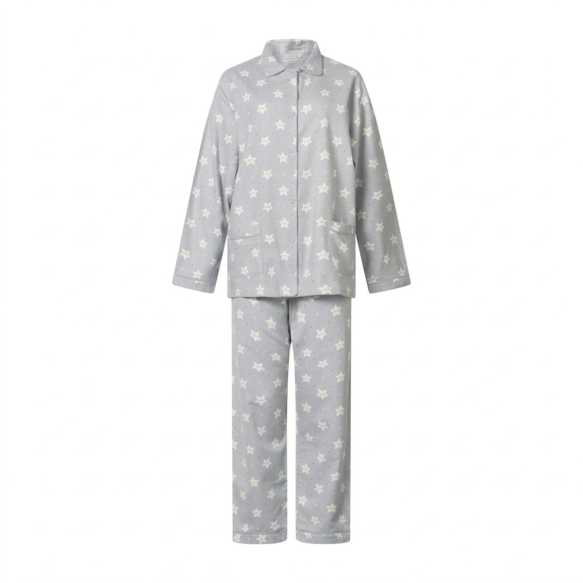 Sloggi Lunatex flanel dames pyjama - lange mouwen - Ster