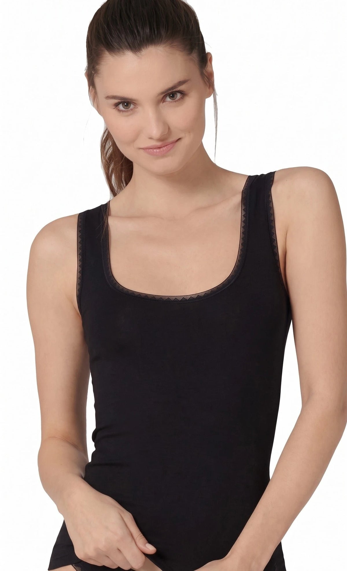 Sloggi Sloggi 2-pack dames hemden GO brede band