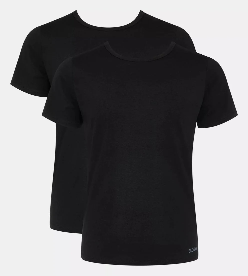 Sloggi Sloggi 2-pack Go Abc heren T-shirts - Ronde hals