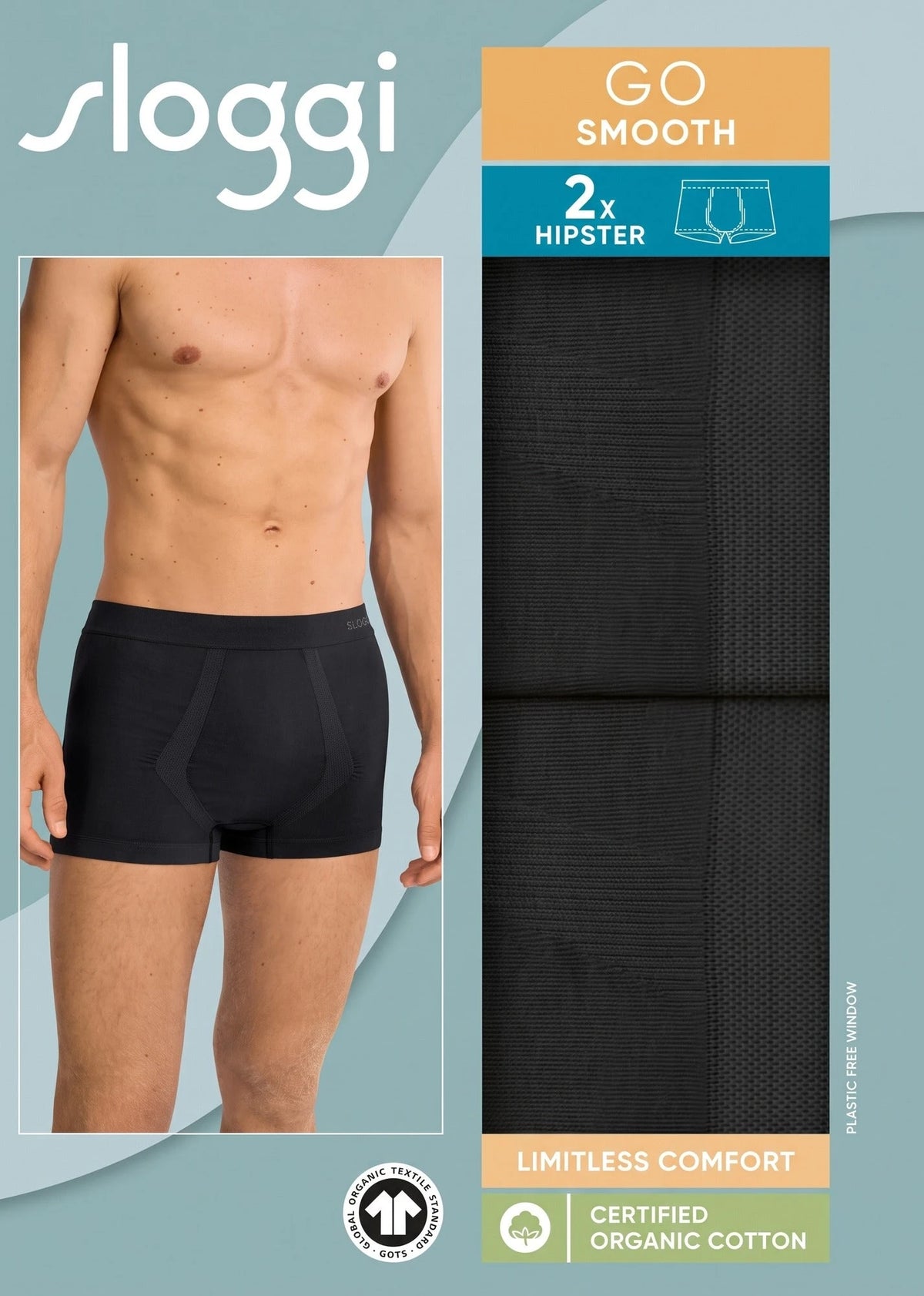 Sloggi Sloggi 2-Pack heren hipster naadloos - GO Smooth