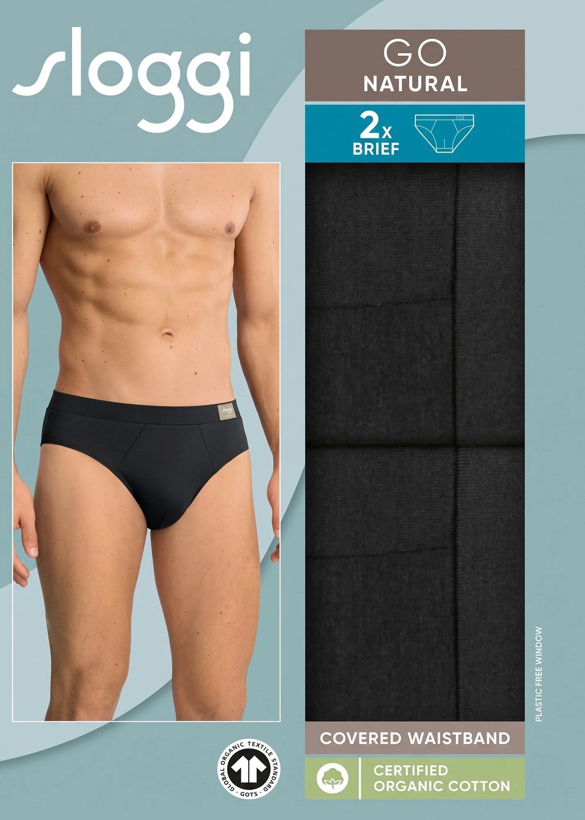 Sloggi Sloggi 2-pack heren Slips - GO Natural Brief
