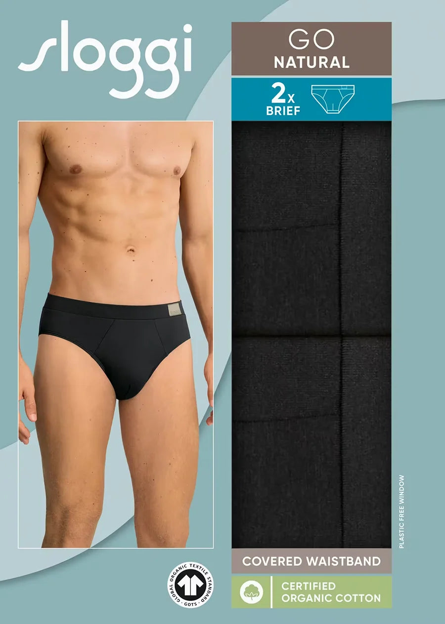 Sloggi Sloggi 2-pack heren Slips - GO Natural Brief