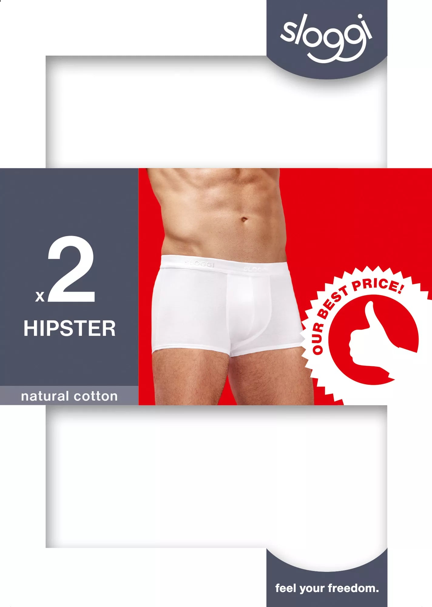 Sloggi Sloggi 2-pak heren 24/7 hipster