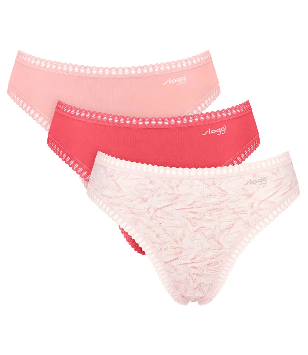 Sloggi Sloggi 3-pack Crush Go - High legs slips dames