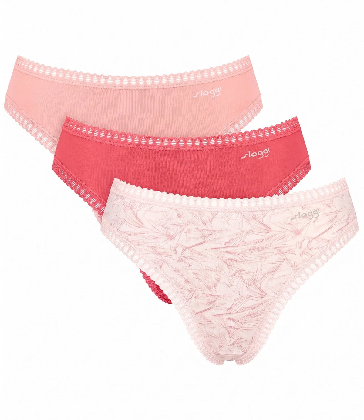 Sloggi Sloggi 3-pack Crush Go - High legs slips dames