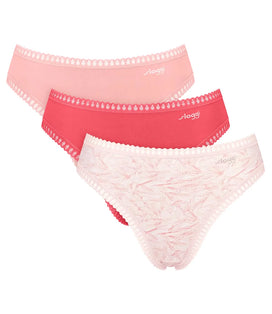 Sloggi Sloggi 3-pack Crush Go - High legs slips dames