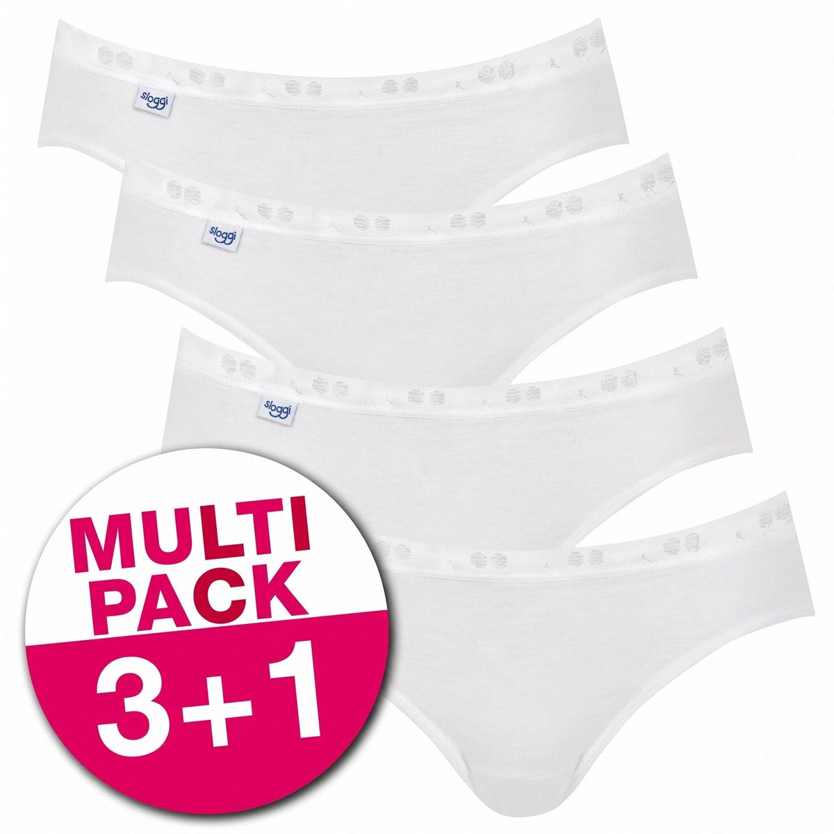 Sloggi Sloggi 4-pack Basic Mini dames slips (3+1 Gratis)