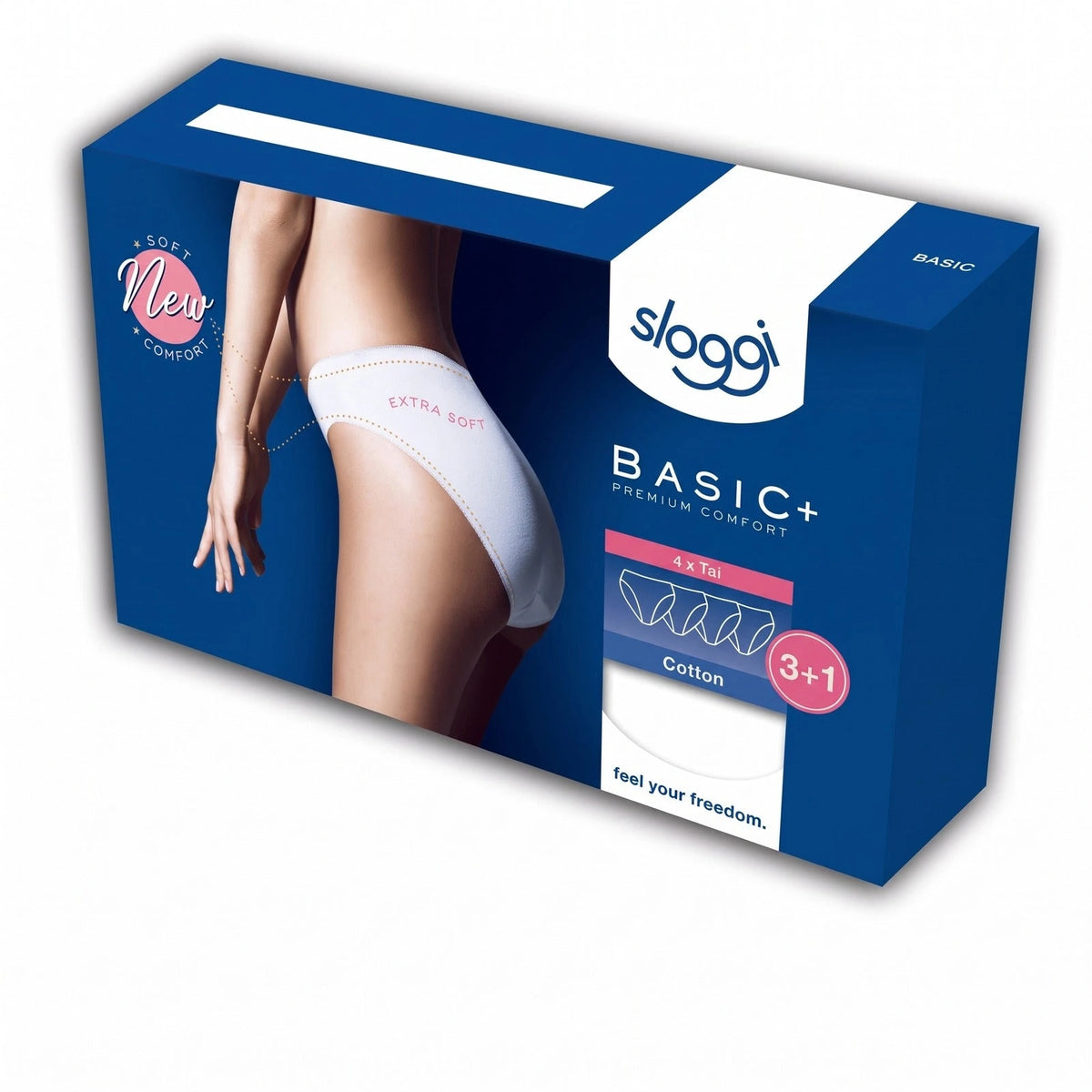 Sloggi Sloggi 4-pack Basic Tai Slips dames - Hoog opgesneden