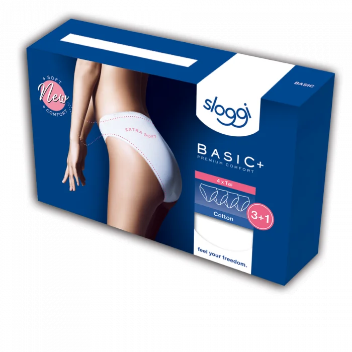 Sloggi Sloggi 4-pack Basic Tai Slips dames - Hoog opgesneden