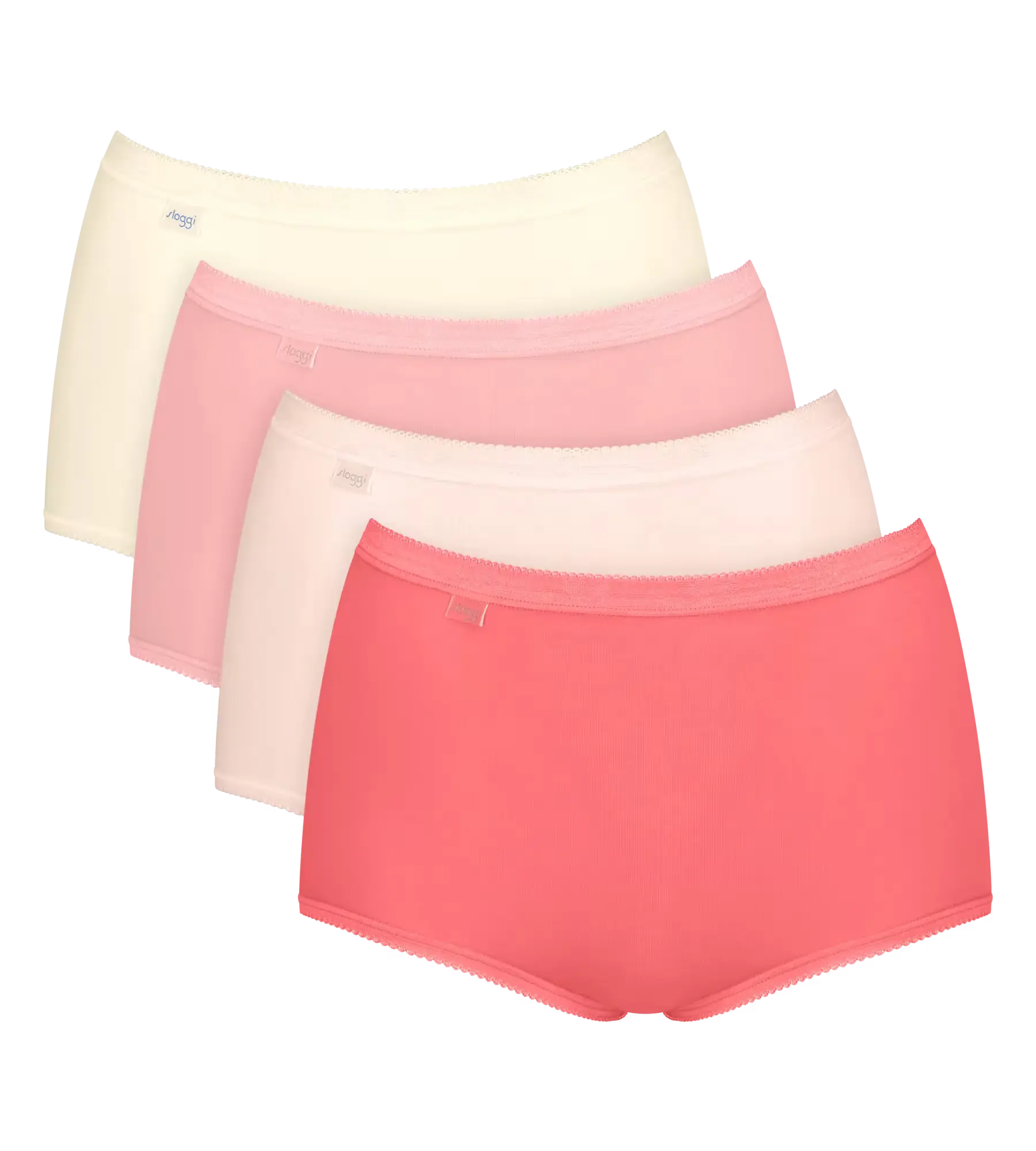 Sloggi Sloggi 4-pack dames Basic Maxi slips - Red Combi