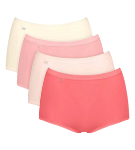 Sloggi Sloggi 4-pack dames Basic Maxi slips - Red Combi
