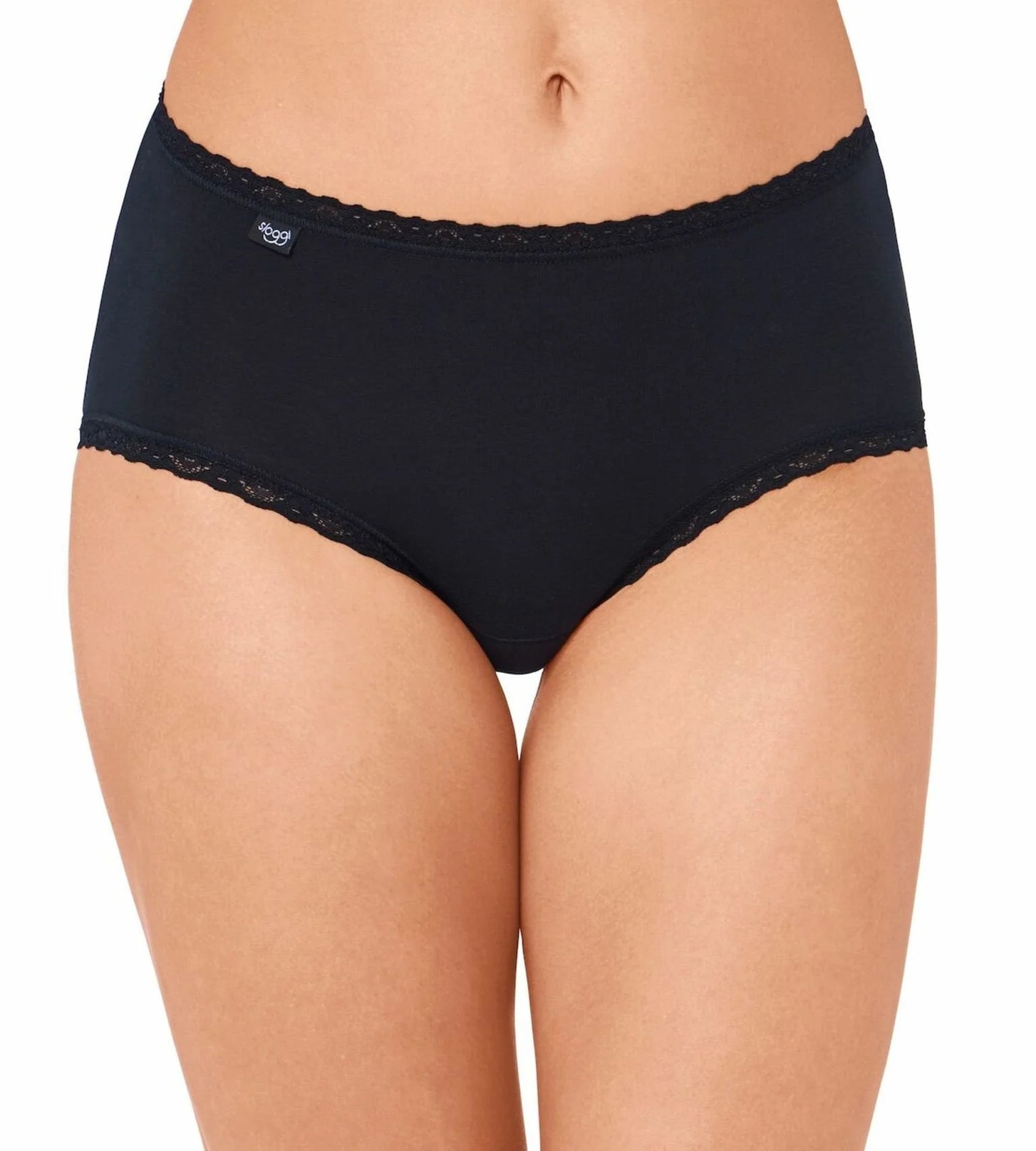 Sloggi Sloggi dames 24/7 kanten midi heup slip - Natural Katoen