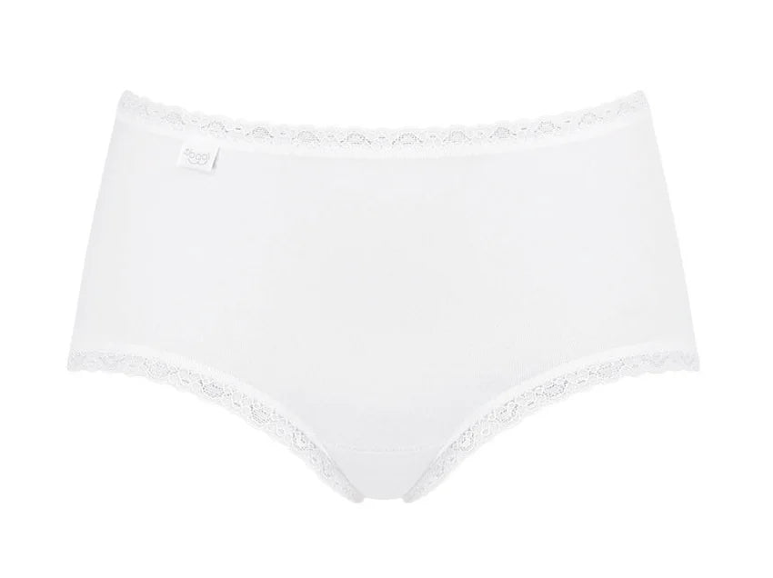Sloggi Sloggi dames 24/7 kanten midi heup slip - Natural Katoen