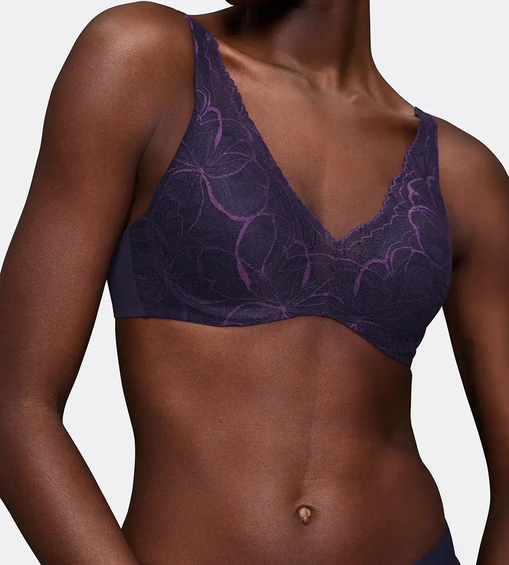 Sloggi Triumph BH Body Make-up Illusion Lace - Blauw