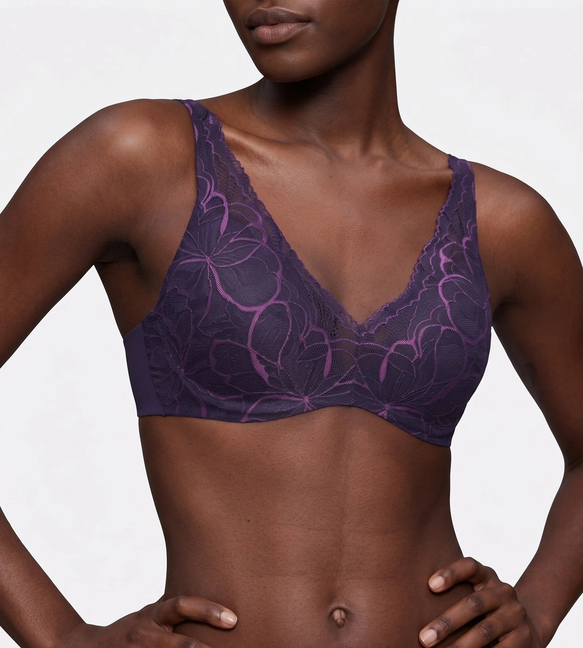 Sloggi Triumph BH Body Make-up Illusion Lace - Blauw