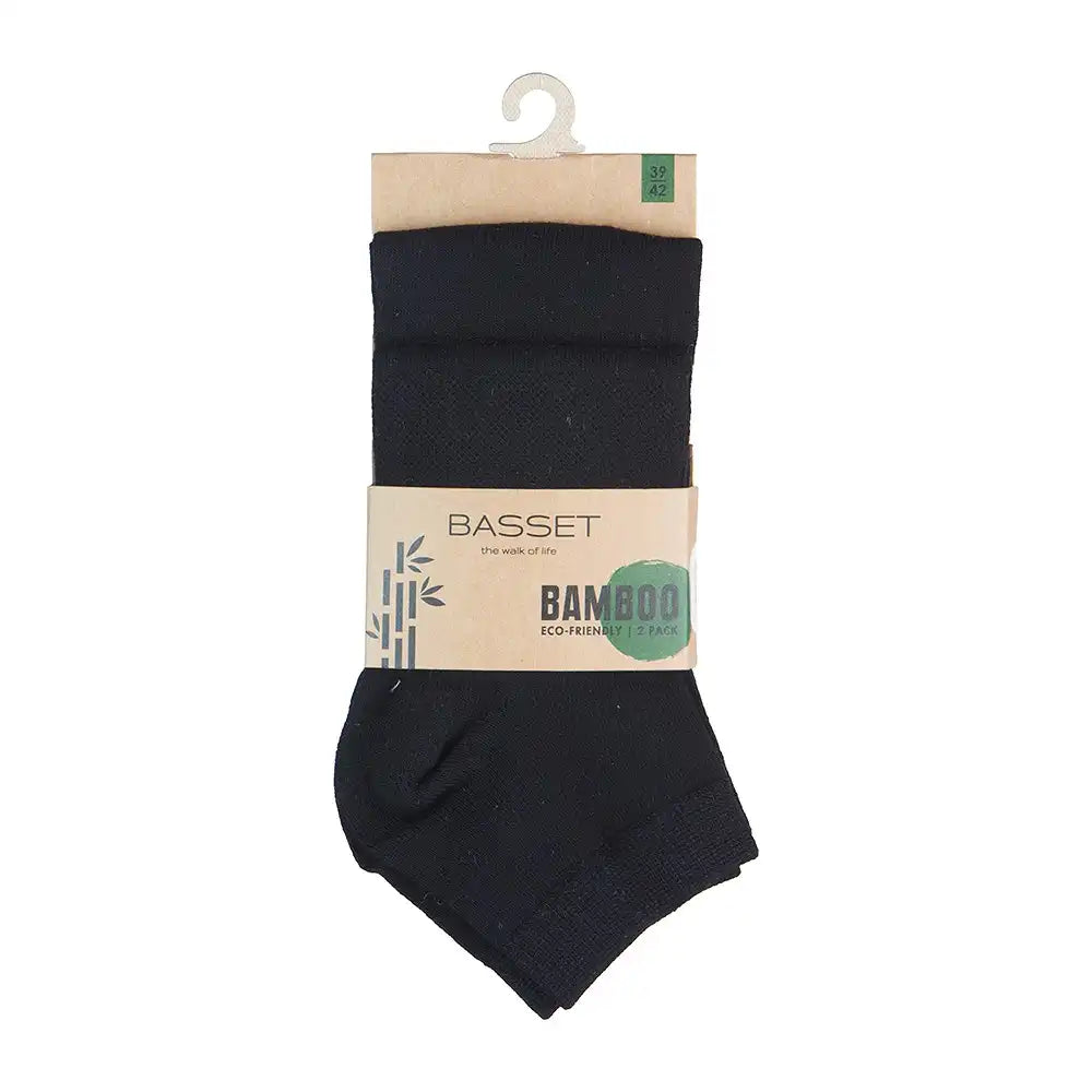 Sockshouse Basset 2-paar Bamboe quarter sokken
