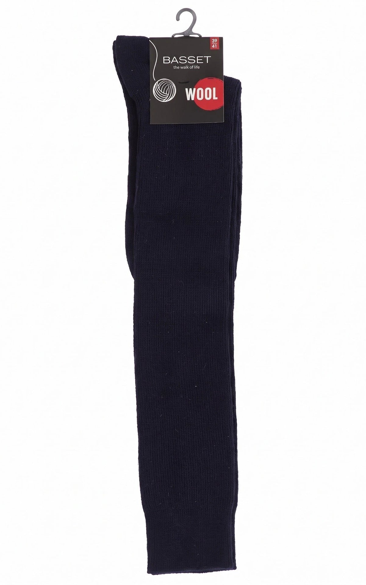 Sockshouse Basset kniekous wol heren - zwart