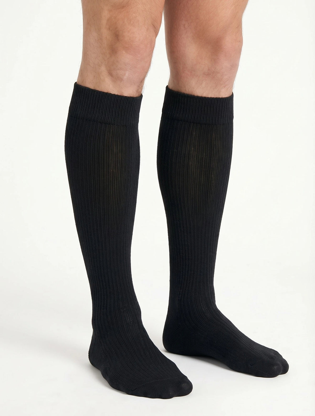 Sockshouse Basset kniekous wol heren - zwart