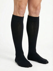 Sockshouse Basset kniekous wol heren - zwart