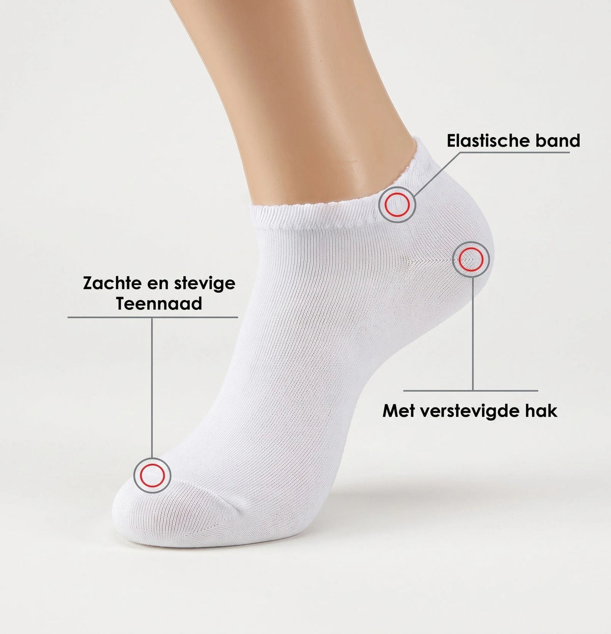Sockshouse Primair 10-paar Sneaker sokken katoen - Dames & heren