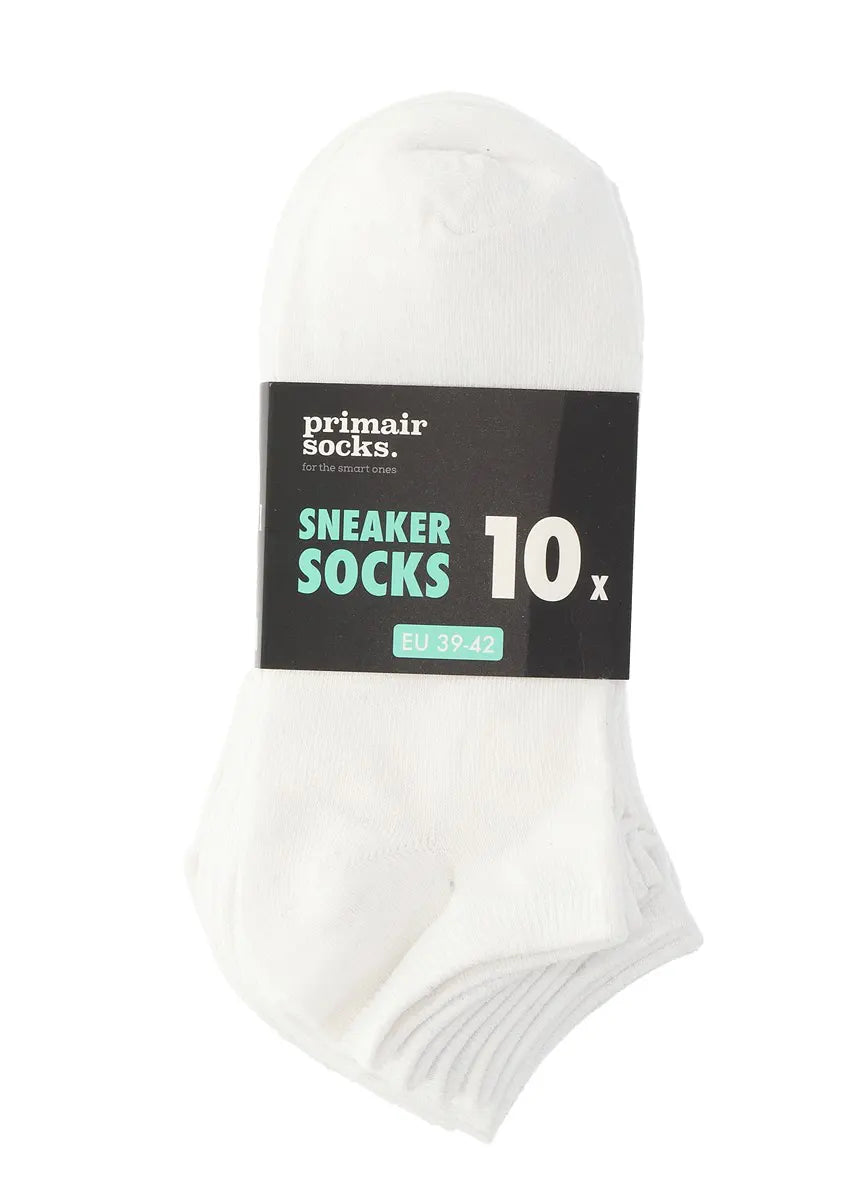 Sockshouse Primair 10-paar Sneakersokken - Enkelsokken - Dames & heren