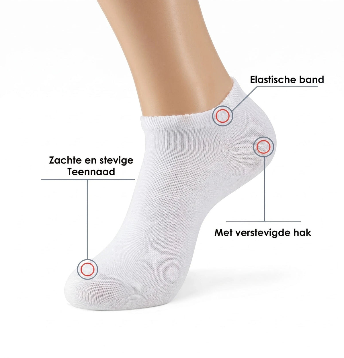 Sockshouse Primair 10-paar Sneakersokken - Enkelsokken - Dames & heren
