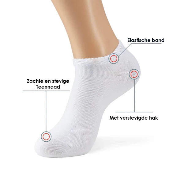 Sockshouse Primair 10-paar Sneakersokken - Enkelsokken - Dames & heren
