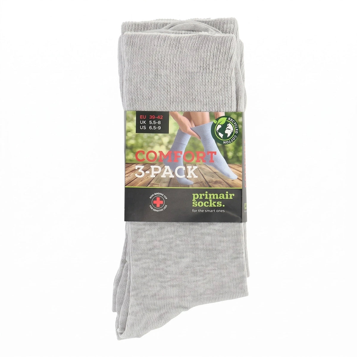 Sockshouse Primair 3-paar sokken - Anti knel boord - Diabetes sokken