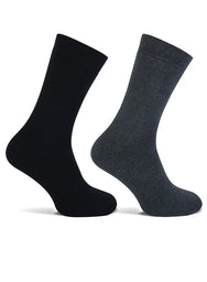 Sockshouse Teckel 2-paar Badstof sokken - Geheel badstof