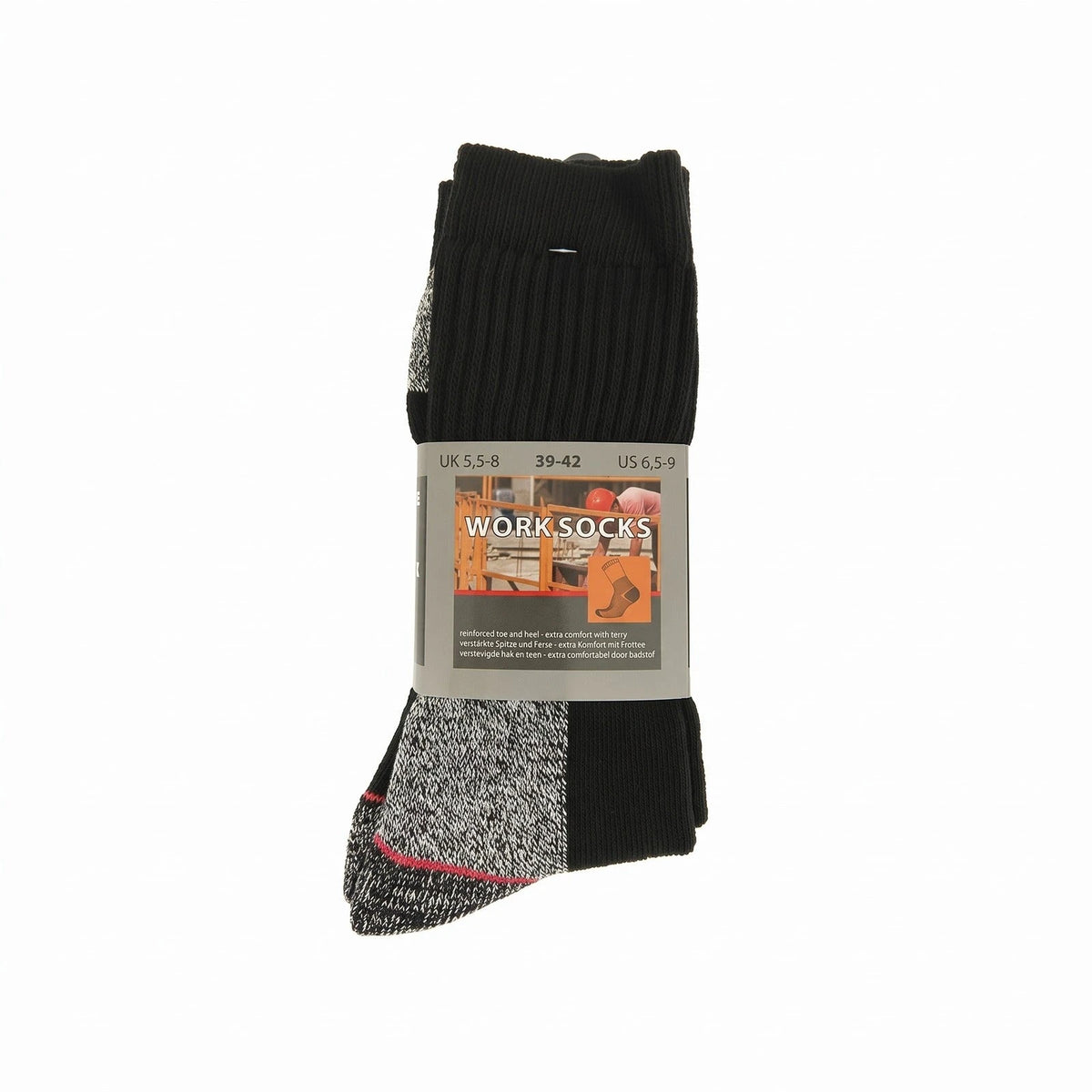 Sockshouse Teckel 4-paar - werksokken heren - Versterke hak en hiel