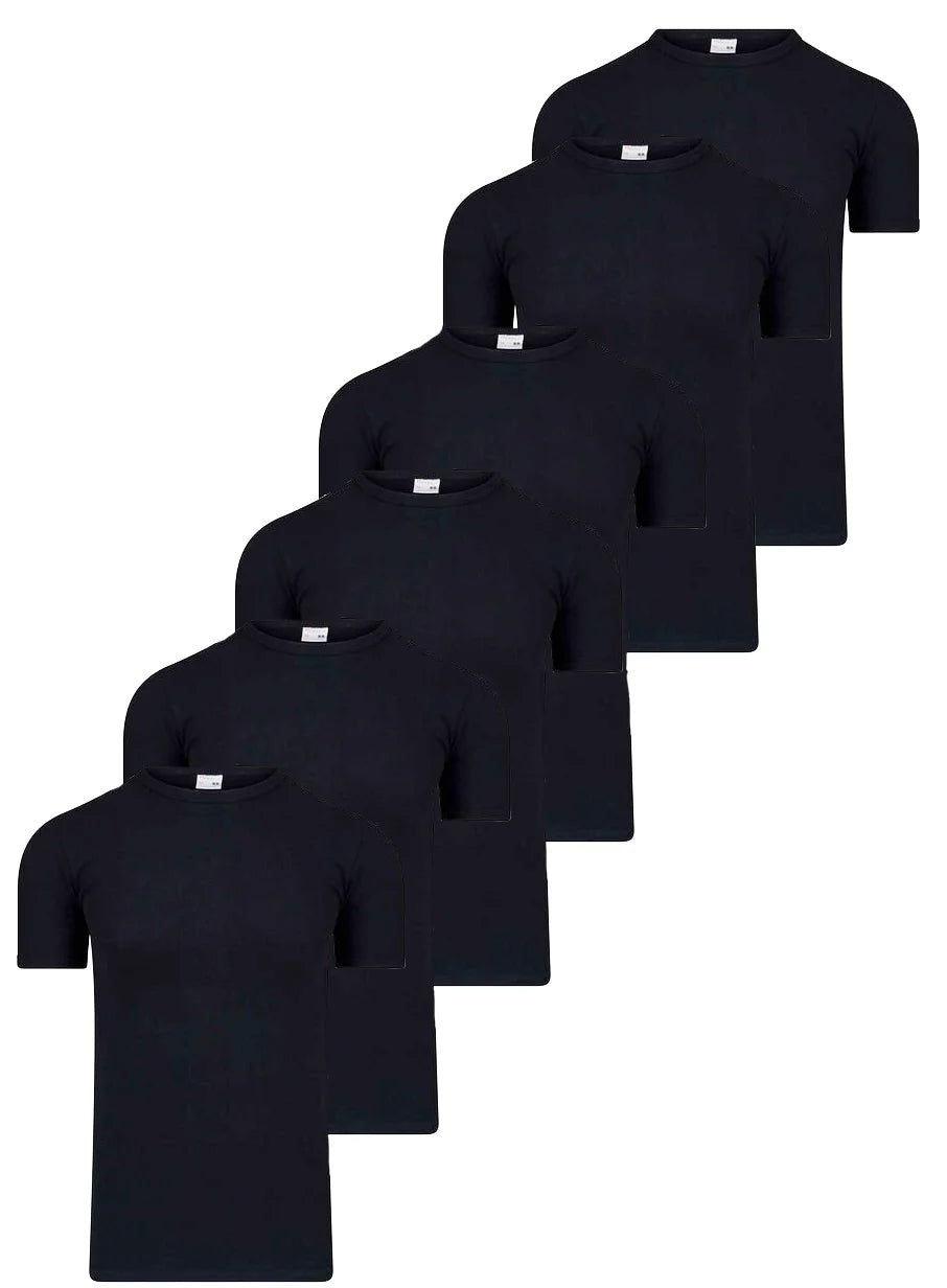 Stellaard Beeren 6 stuks ondershirts / T-shirts heren - Ronde hals