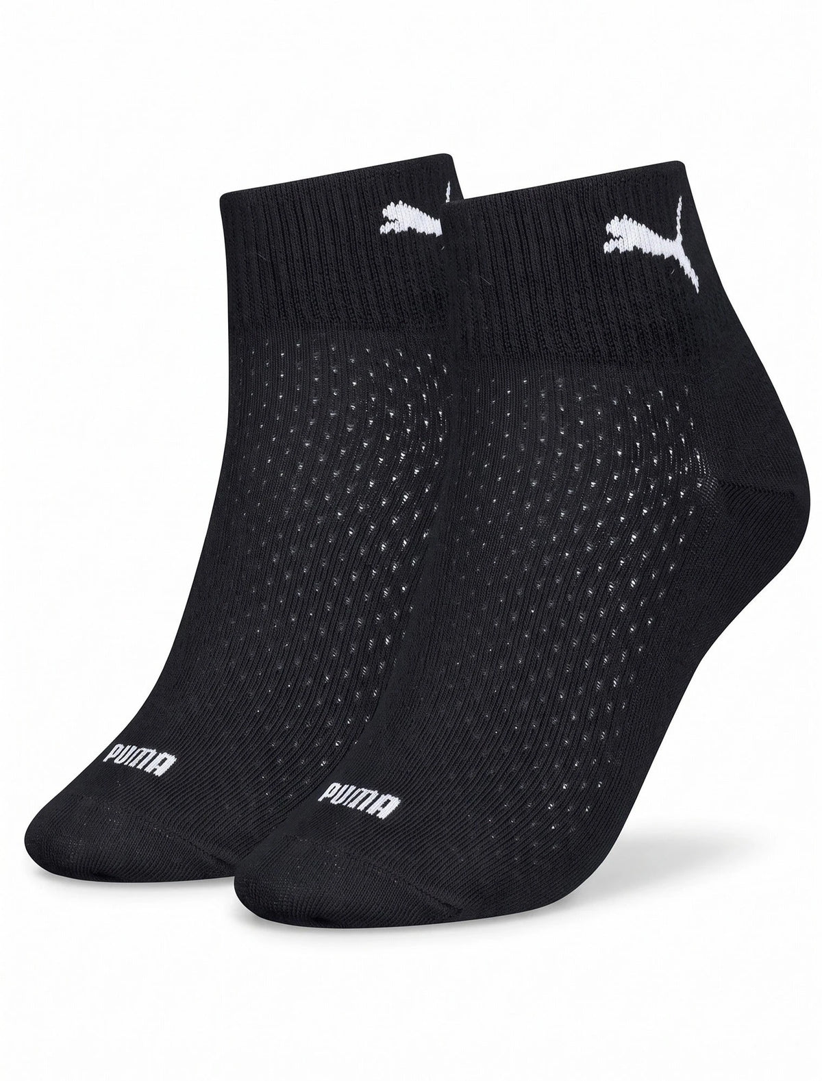 Stichd Puma 2-paar ademende Quarter sneakersokken dames - Mesh