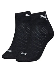 Stichd Puma 2-paar ademende Quarter sneakersokken dames - Mesh