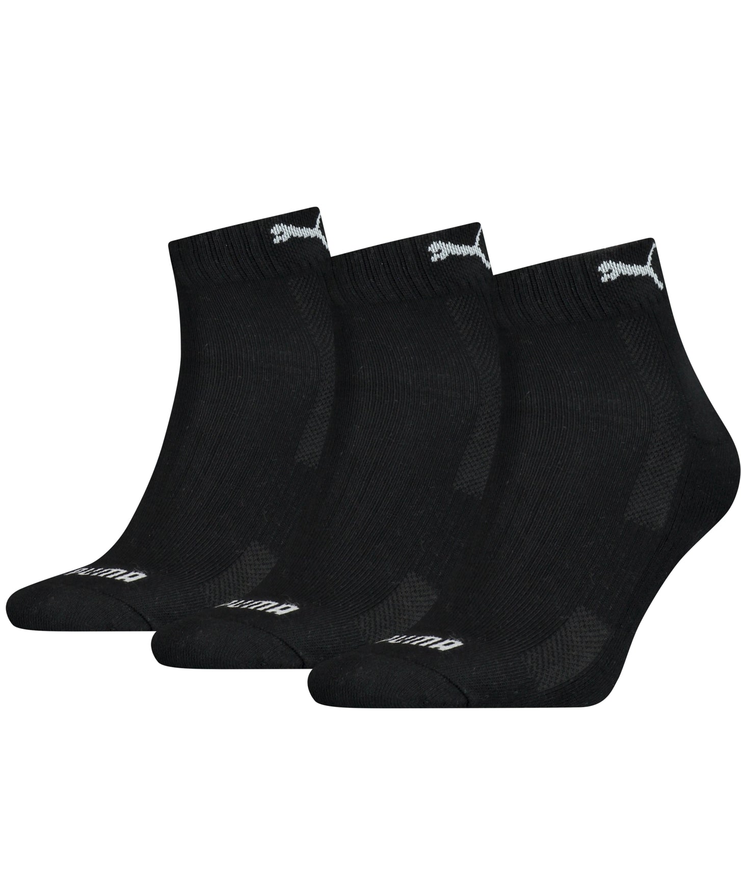 Stichd Puma 3-paar Quarter sokken - Badstof zool