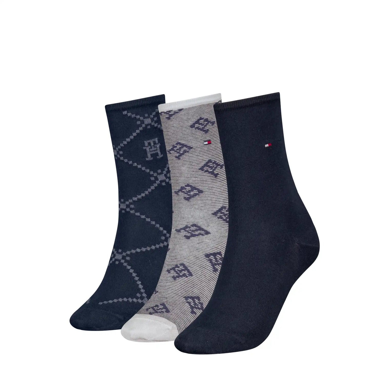 Stichd Tommy Hilfiger 2-pack dames sokken - Monogram - Giftbox