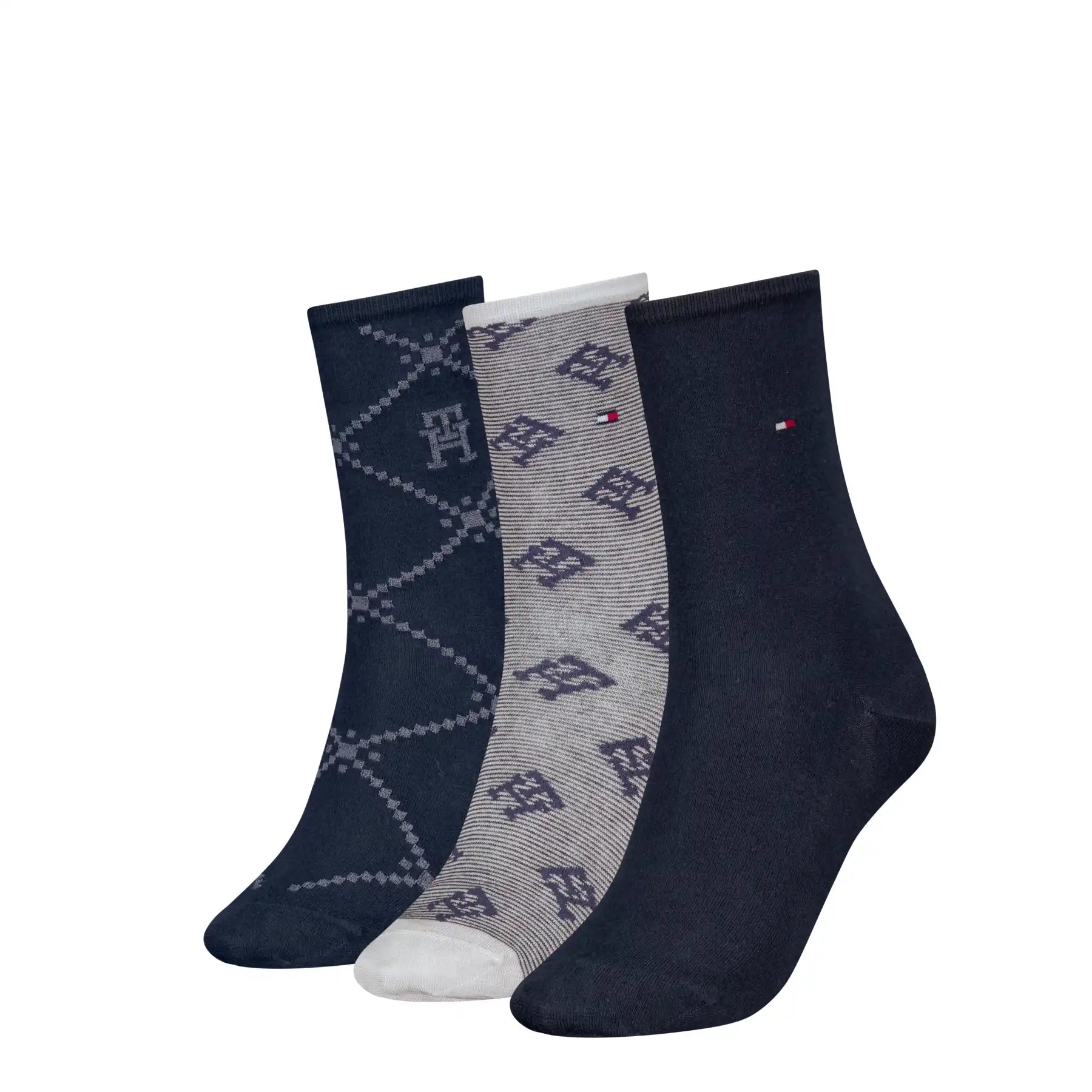 Stichd Tommy Hilfiger 2-pack dames sokken - Monogram - Giftbox
