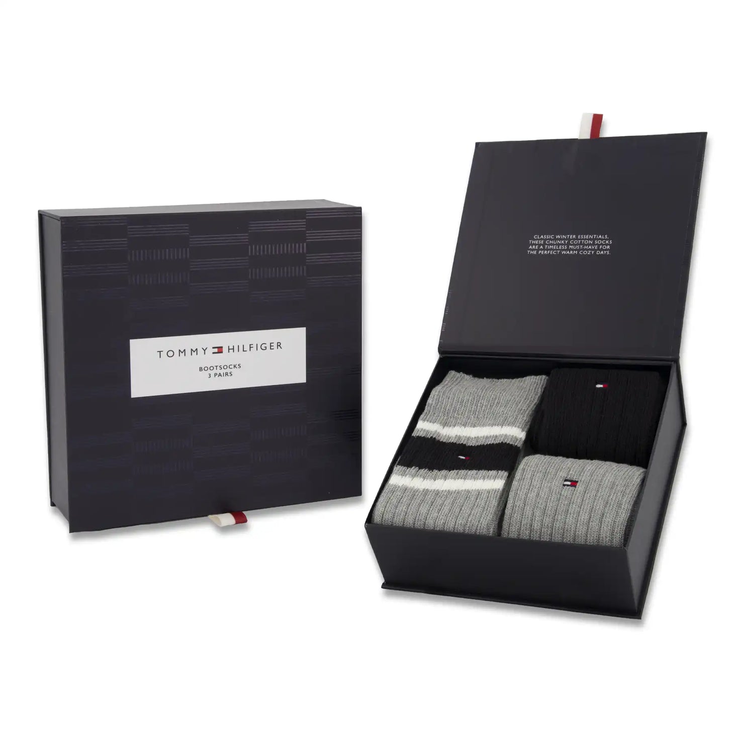 Stichd Tommy Hilfiger 3-paar Crew heren boots sokken - giftbox