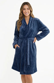 Stoopen HL-tricot dames badjas fleece - Comfort