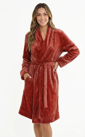 Stoopen HL-tricot dames badjas fleece - Comfort