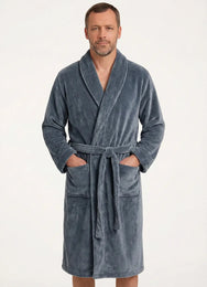 Stoopen HL-tricot heren Fleece Badjas - Comfort