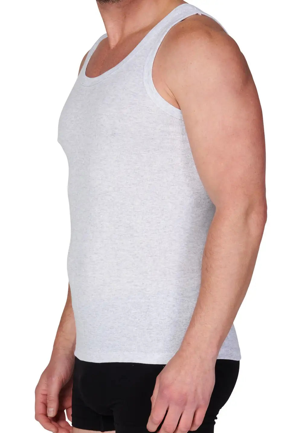 Stoopen HL-tricot heren hemd / Singlet grijs