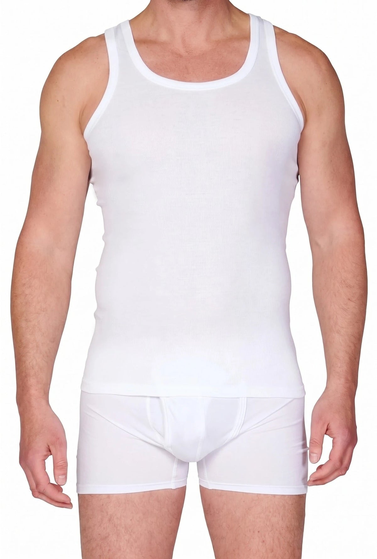 Stoopen HL-tricot heren hemd wit - 100% Katoen