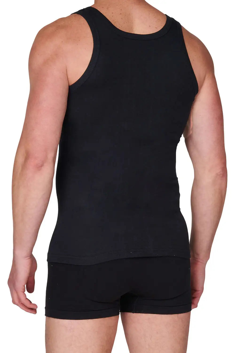 Stoopen HL-tricot heren onderhemd zwart