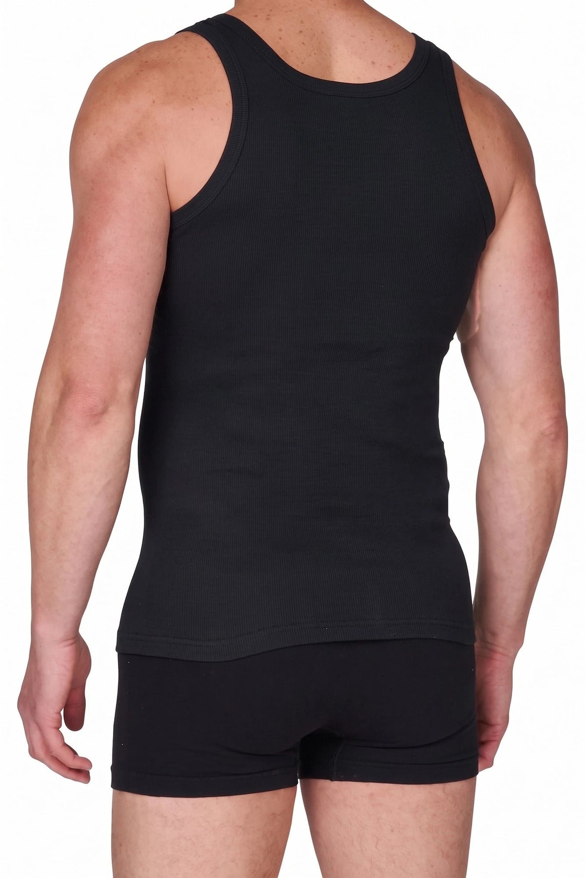 Stoopen HL-tricot heren onderhemd zwart