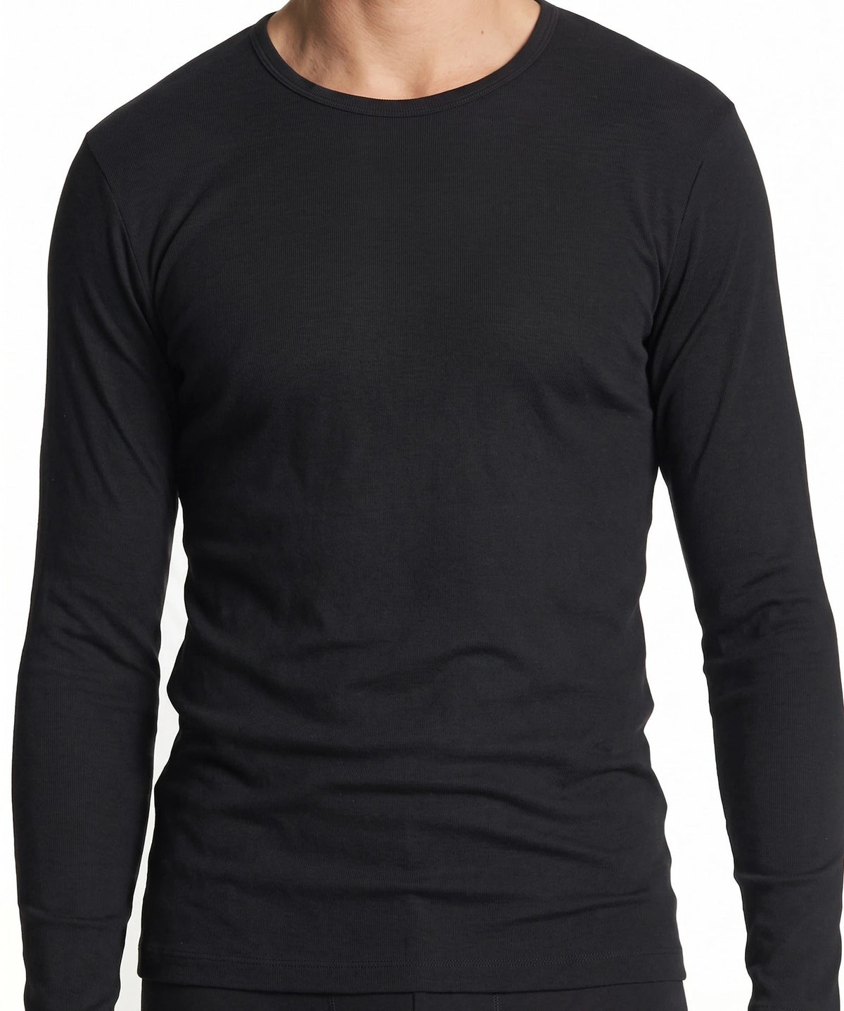 Stoopen HL-tricot heren ondershirt Lange mouw zwart