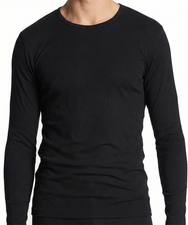 Stoopen HL-tricot heren ondershirt Lange mouw zwart