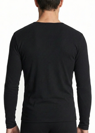 Stoopen HL-tricot heren ondershirt Lange mouw zwart