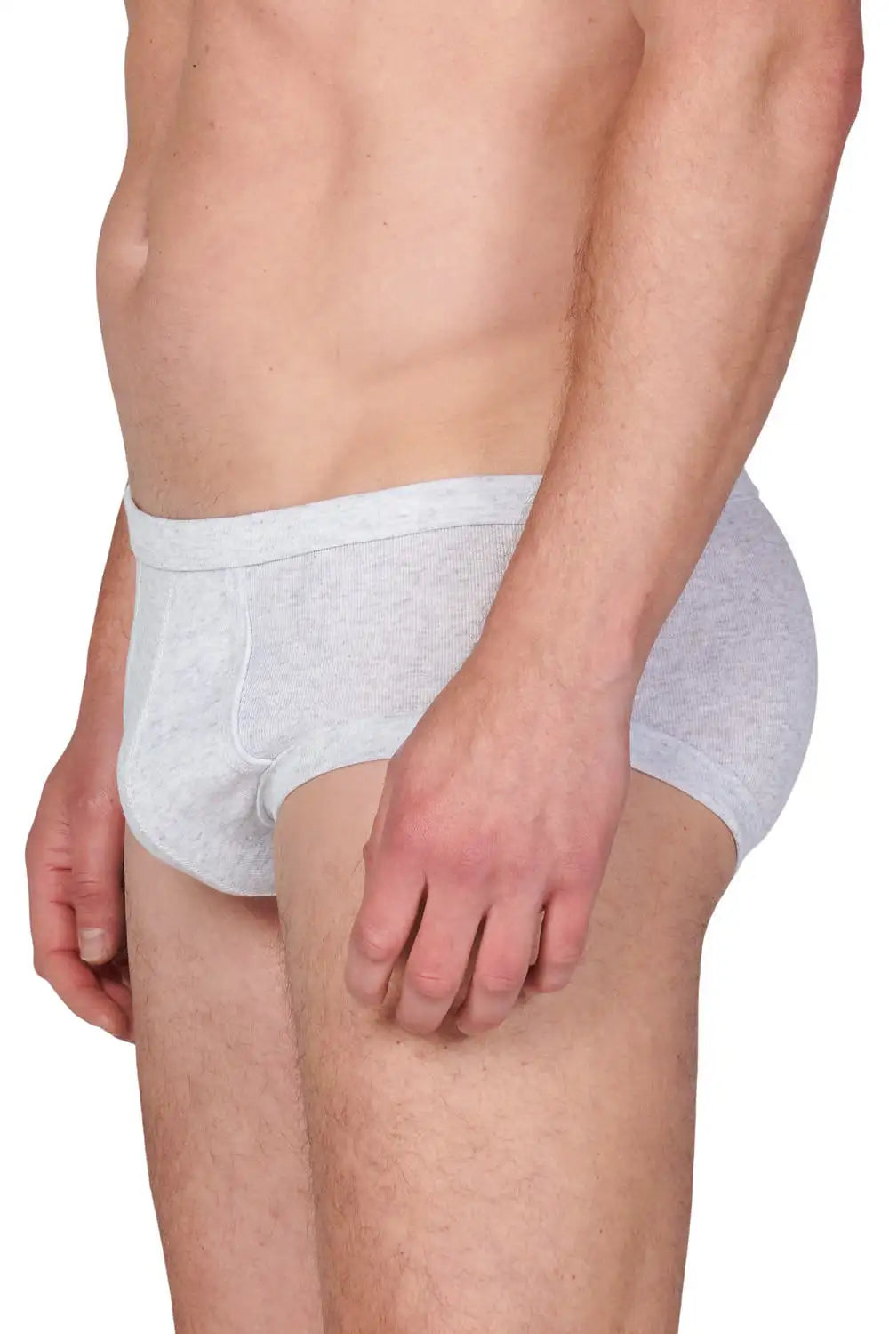 Stoopen HL-tricot heren slip met gulp, Flatlock