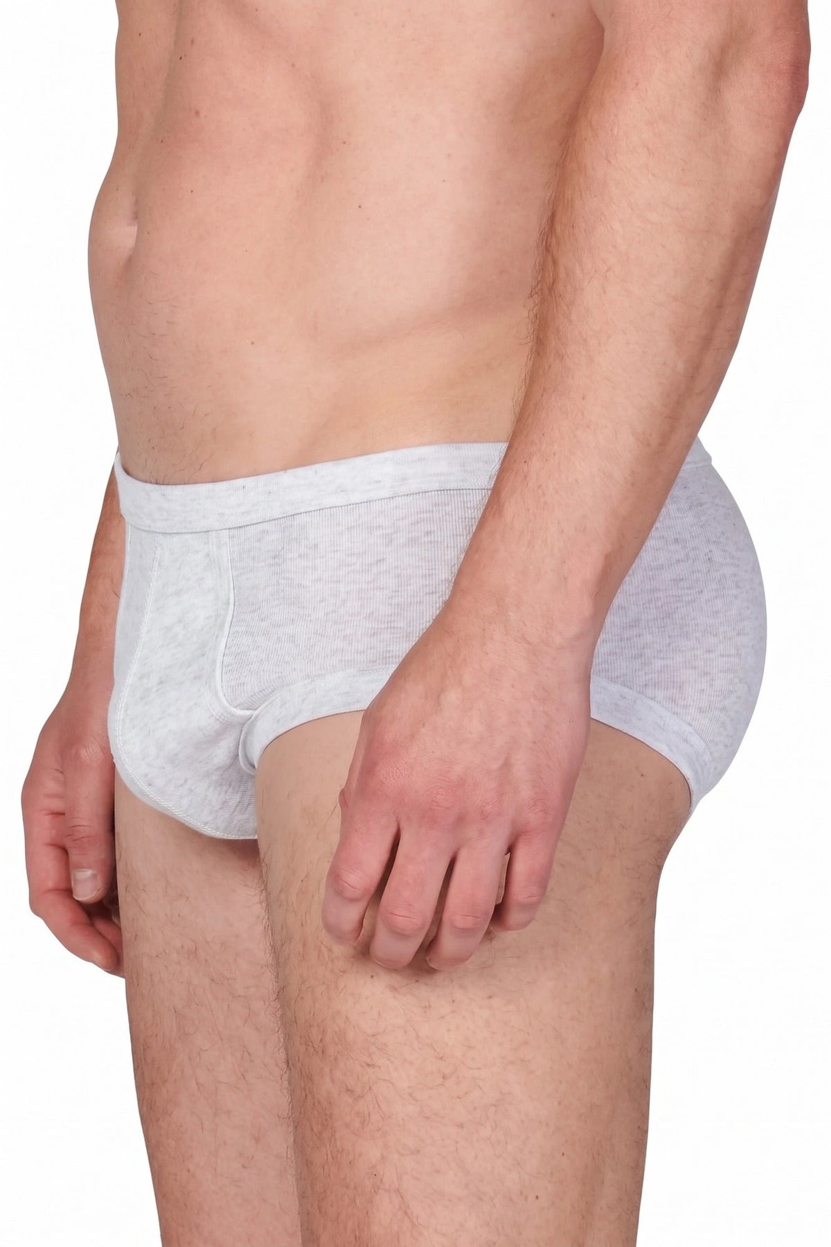 Stoopen HL-tricot heren slip met gulp, Flatlock